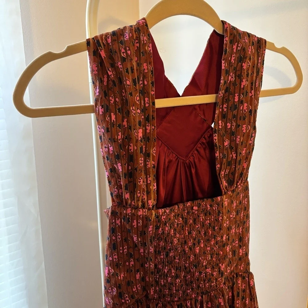 Kate Spade Floradoodle Dress Size 2 Floral Print Crossover Midi Dress NWOT - Picture 4 of 8